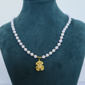 Collar Osito - Acrilicos y Osito Piedra Amarillo