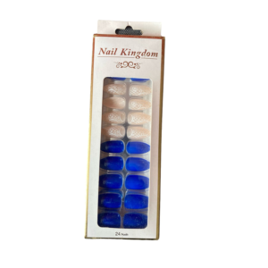 Set de 24 uñas - Nail Kingdom - Rosa y Azul
