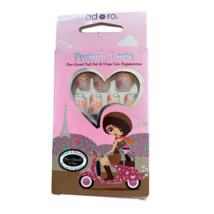 Uñas con pegamento - French Love 3