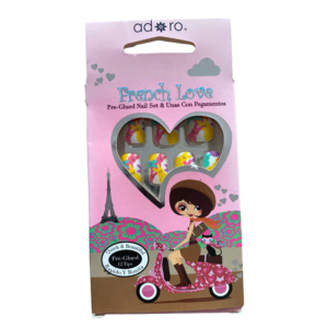 Uñas con pegamento - French Love 2