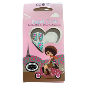 Uñas con pegamento - French Love 4