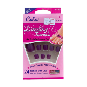 Uñas para los pies con pegamento incluido- Cala - Morado