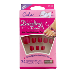 Uñas para los pies con pegamento incluido- Cala - Rosado