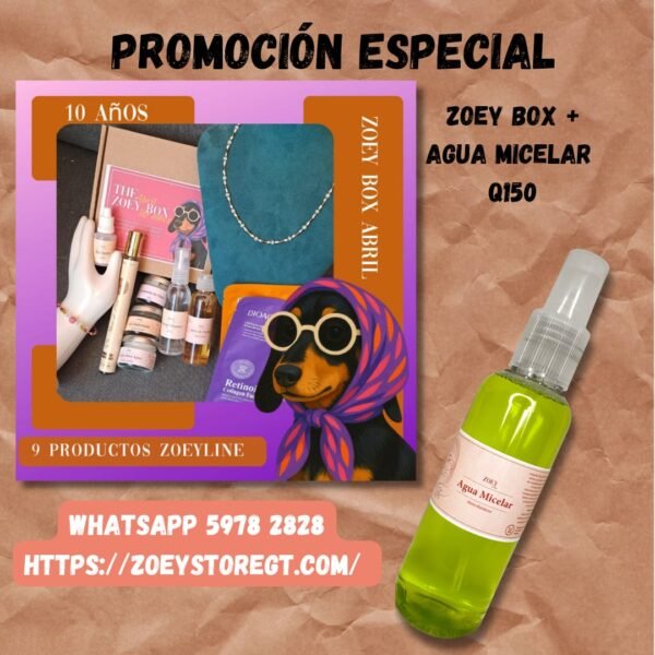 Zoey Box Abril + Agua Micelar + Envio Gratis