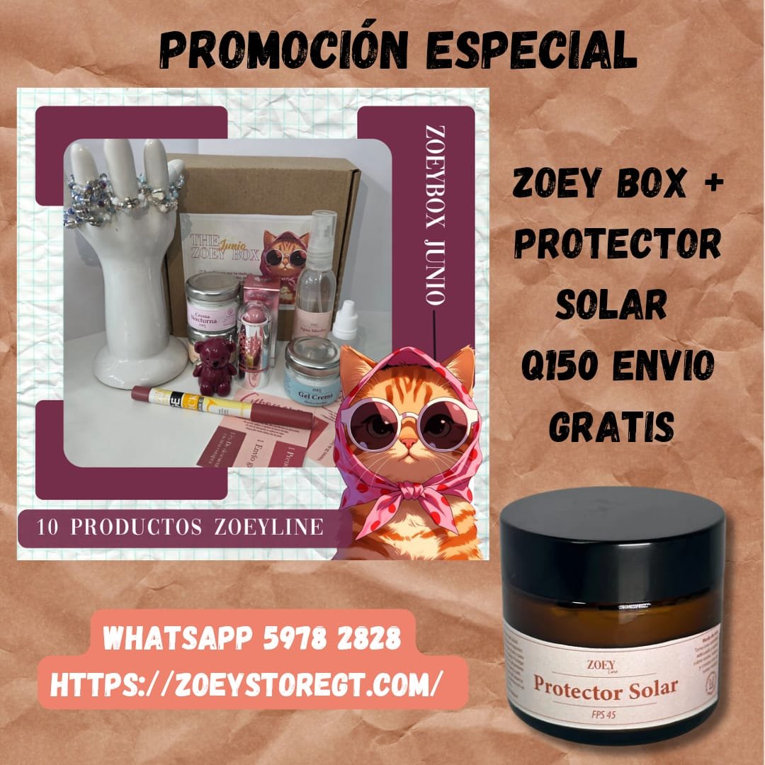 Zoey Box Junio + Protector Solar + Envio Gratis: imagen 1