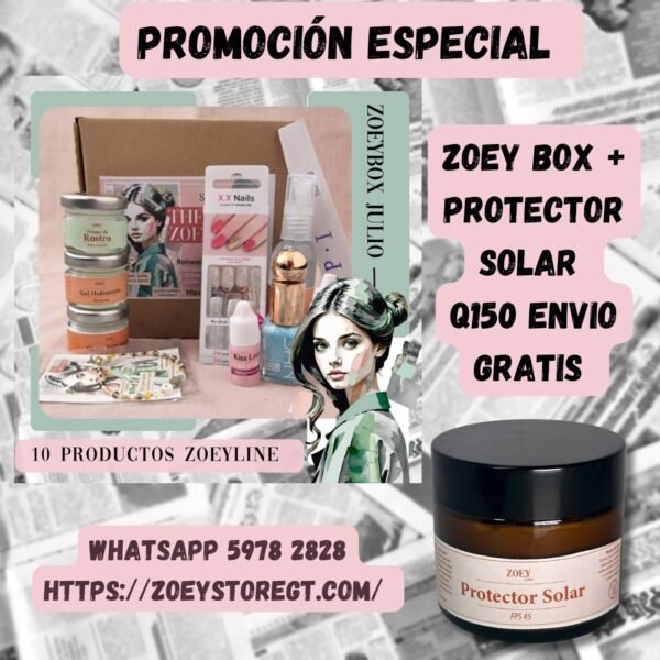 Zoey Box Julio + Protector Solar + Envió Gratis