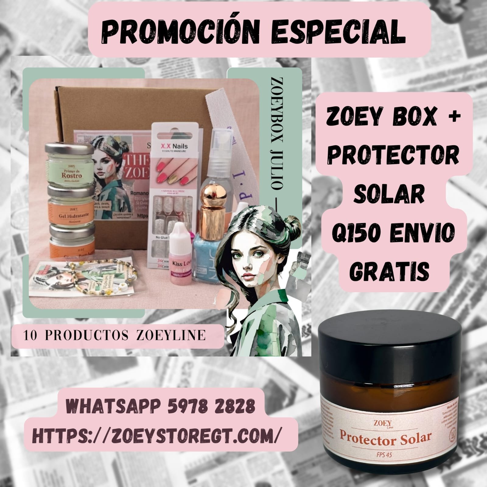 Zoey Box Julio + Protector Solar + Envió Gratis: imagen 1