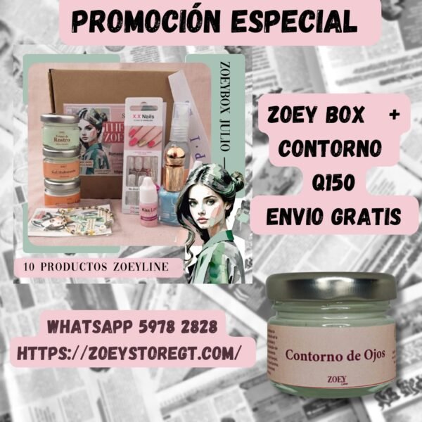 Zoey Box Julio + Contorno de ojos + Envió Gratis