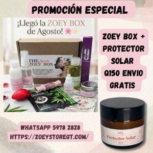 Zoey Box Agosto + Protector Solar + Envió Gratis