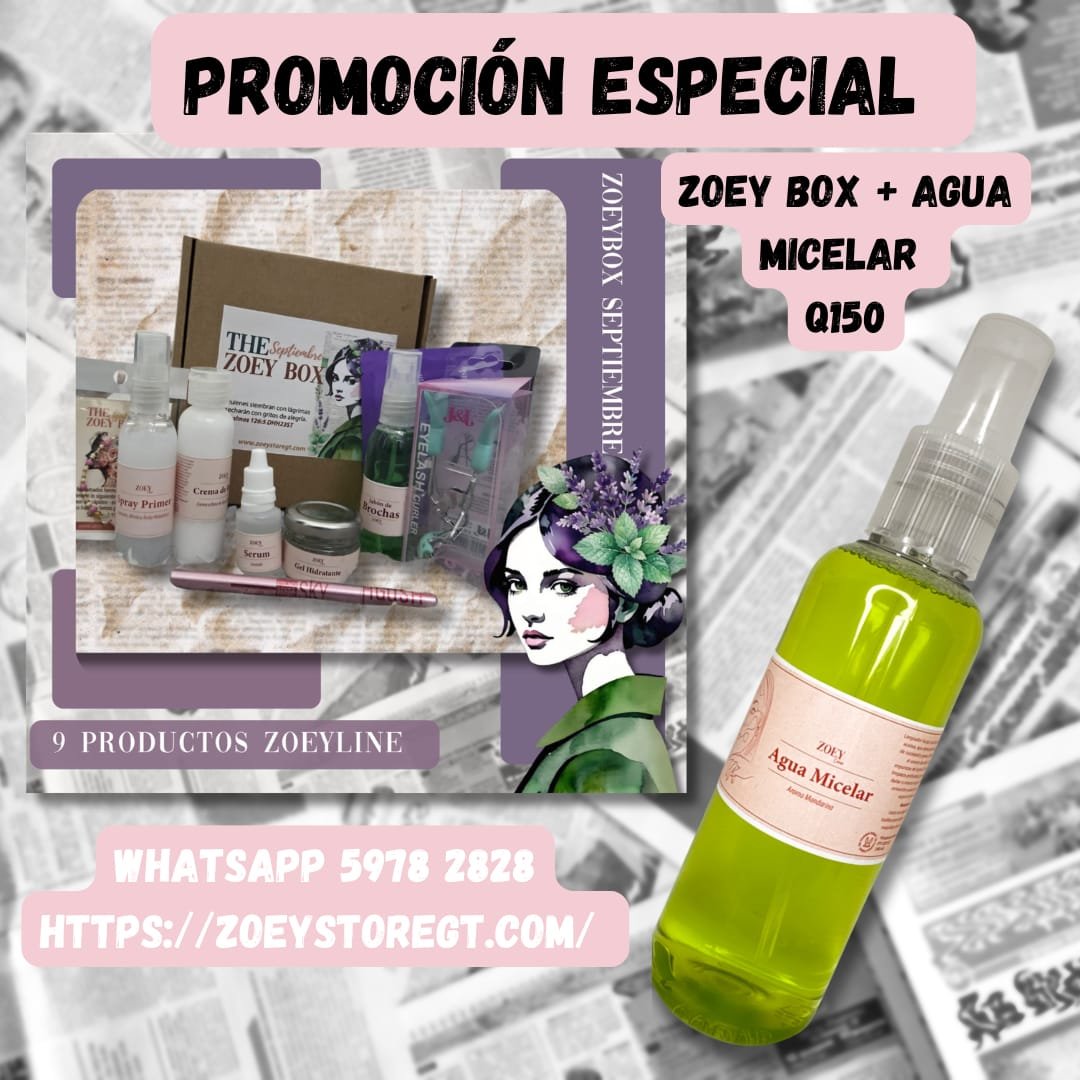Zoey Box Septiembre+ Agua Micelar + Envió Gratis: imagen 1