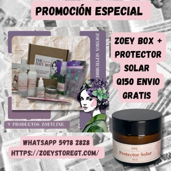 Zoey Box Septiembre + Protector Solar + Envió Gratis