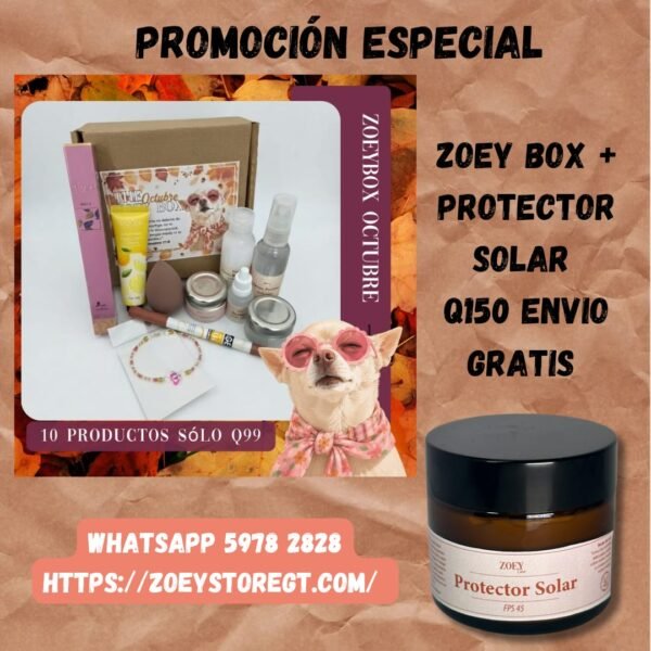 Zoey Box Octubre + Protector Solar + Envió Gratis